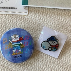 旭川　クリアファイル　あさっぴー缶バッジ　ピンバッジの画像