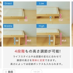 シングルベッド すのこベッドの画像