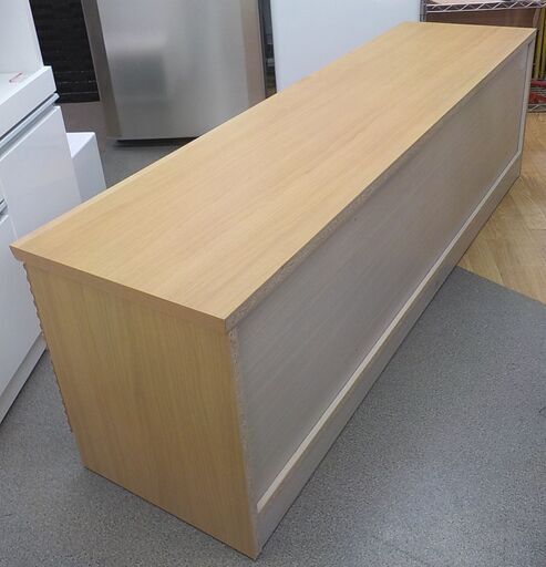 リビングチェスト 幅160×高48㎝ ローボード 引出し8杯 テレビボード ナチュラル 天然木 西岡店