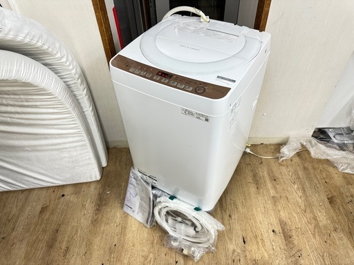 ⭐️激安価格⭐️SHARP シャープ 全自動電気洗濯機 ES-T713-T 2021年製 ホース付 ホワイト