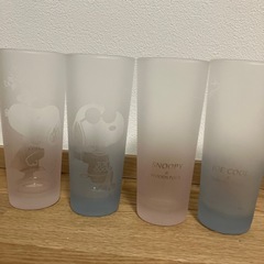 スヌーピーのトールグラス4つの画像