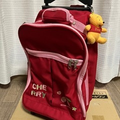 マザーガーデンCHERRY　赤系リュックにもなる2WAYスーツケース