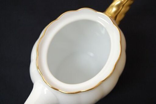 Noritake ティーポット 幅18×奥9×高14cm ホワイト 金彩 磁器 お茶 茶器 洋食器 ノリタケ 札幌市 清田区 平岡
