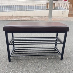 【ベンチ ブラウン 収納棚付き】入荷しました！ 