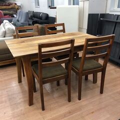 ▼値下げ▼ダイニングセット ダイニングテーブル リビング家具 約 幅135×奥行80×高さ74cm ※天板にグラス跡あり 💳自社配送時🌟代引き可💳※現金、クレジット、スマホ決済対応※の画像
