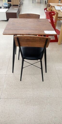 ★ジモティ割あり★ 輸入販売元(株)ベガコーポレーション ２人掛けダイニングセット ブラウン H75×D70×W70 クリーニング済み TJ8825