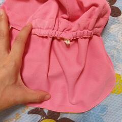 物々交換◎幼児帽子　日除け付き　ピンクの画像