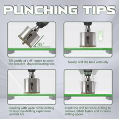 【新品・未使用】CSOOM ダイヤモンドホールソー センタードリル付き コアビット ドリルビット係る陶器 大理石 穴あけ 超硬 電動ドリル電動工具 切削工具 の画像