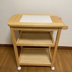 【お取引終了しました！感謝！】おしゃれな木製キッチンワゴン