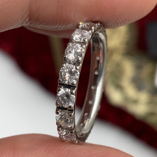 Pt900 エタニティリング　フルエタ二ティリング　4g 1.5ct 約13号