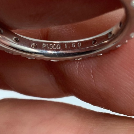 Pt900 エタニティリング　フルエタ二ティリング　4g 1.5ct 約13号