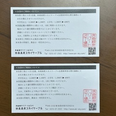 【半額割引券】2024妙高高原スカイケーブル往復乗車券の画像
