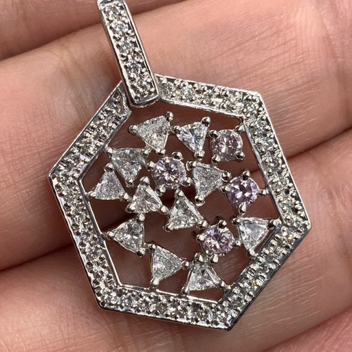 pt900 ピンクダイヤ　ペンダント　8.3g