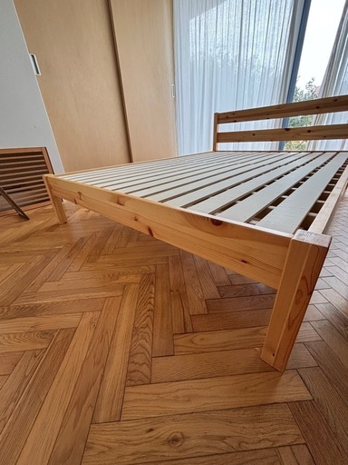 無印良品　パイン材　ダブルベット
