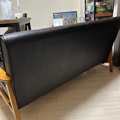 ブラック2.5人掛けソファ 135×70×63 の画像
