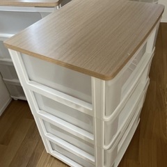 　処分価格・美品・ウッドトップチェスト　の画像