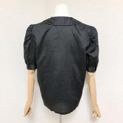 レリアン 美品 半袖ブラウス シャツ ペイズリー柄 黒色 フェミニン 9の画像