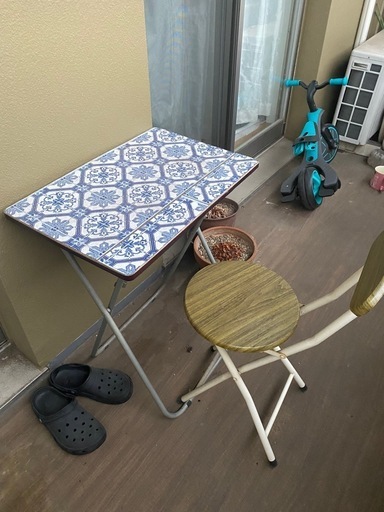 ベランダ　テーブル椅子セット
