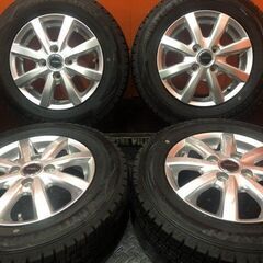 【DUNLOP WM02 145/80R13】スタッドレス【BS TOPRUN 13インチ 4J4HPCD100+45】21年製 バリ溝 モコ タント等　(VTH031)