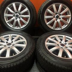 【DUNLOP WINTER MAXX SJ8 225/65R17】スタッドレス【BS BALMINUM 17インチ 7J5HPCD114.3+38】バリ溝 ハリアー等　(KTM143)