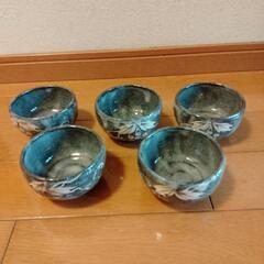 （お話し中）織部　湯のみ　5客
