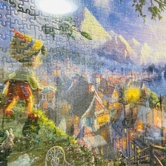 【完成品】額縁付き ディズニーピノキオのパズルの画像