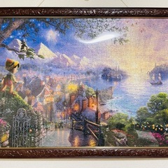 【完成品】額縁付き ディズニーピノキオのパズル