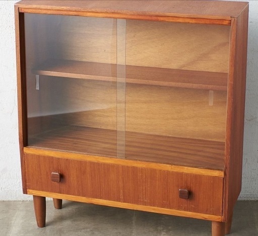 アンティーク　ガラスビューロー