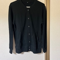 黒 カーディガン 長袖 ポケット付き