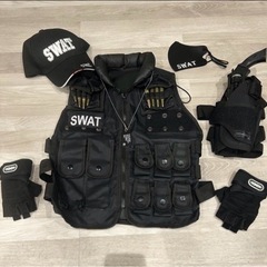 SWAT コスプレ衣装 7点セット キッズ 120-140cm ...