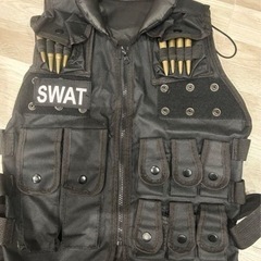 SWAT コスプレ衣装 7点セット キッズ 120-140cm ハロウィンの画像