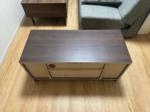 ≪割引中！！≫【組立済ほぼ未使用】テレビ台（ダークブラウン色）※一部組立ミスあり