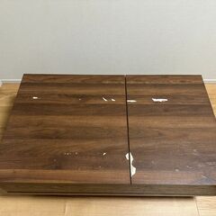 ≪割引中≫【消耗あり】ニトリのローテーブル（昇降式の収納あり）