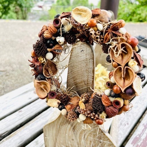 木の実 リース ハロウィン クリスマス キャンドル オンライン