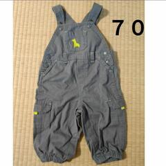 値下げ☆７０　Carter's オーバーオール　きりん　