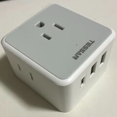 変換プラグ 海外 C/BF/SEタイプ コンセント TESSAN海外旅行用電源変換プラグ 取り外し可能 マルチ変換プラグ 電源変換ACアダプター ３個AC口 2つUSB-Aと１つUSB-Cポート付き 韓国/ドイツ/イタリア/シンガポール/イギリス/香港/東南アジア/ヨーロッパなどの国に対応の画像