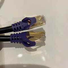【新品】LANケーブル 50㎝ 2本 パープル パソコンの画像