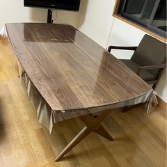 ニトリ　リラックスワイド　160 木製ダイニングテーブル ブラウン ニトリ リラックスワイド 160 木製ダイニングテーブル ブラウン