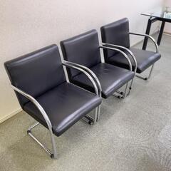 応接用ガラステーブル・椅子セット 【6人掛け】現地引取希望の画像