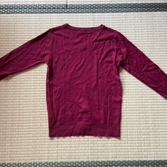 レトロガール　セーター　ニット　ボルドーの画像