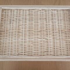 無印良品　ブリ材カゴ（蓋つき）の画像