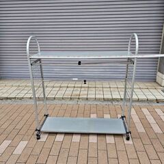 スチールラック　棚付き　伸縮できます　スチール製　幅約60cm～100cmぐらい高さ115cm　ged2の画像