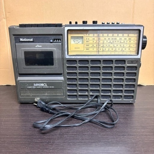 s0930601 通電確認済 ラジオ可動 National ナショナル RQ-554 カセットデッキ ラジオチューナー レトロ ラジカセ 昭和 オーディオ 中古品