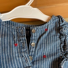 【双子】GAPベビーギャップ　デニムツナギ　ロンパースの画像