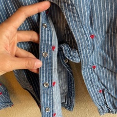 【双子】GAPベビーギャップ　デニムツナギ　ロンパースの画像