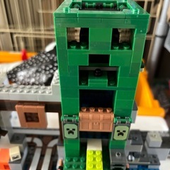 中古　互換品　LEGO風ブロック　 マインクラフト  巨大クリーパー像の鉱山の画像