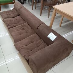 ★ジモティ割あり★  ローソファ ブラウン H34×D75×W230 クリーニング済み HJ4533の画像