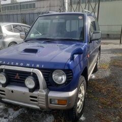  パジェロミニ ブルー 走行103,900km　1997年式