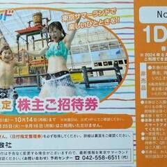東京サマーランド　株主ご招待券　1Dayパス　１枚　③