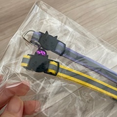 猫の首輪2本反射材付き・未使用の画像